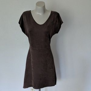 C&C California Dresses - Short sleeve suede festival dress C&C California Dresses - Short sleeve suede festival dress